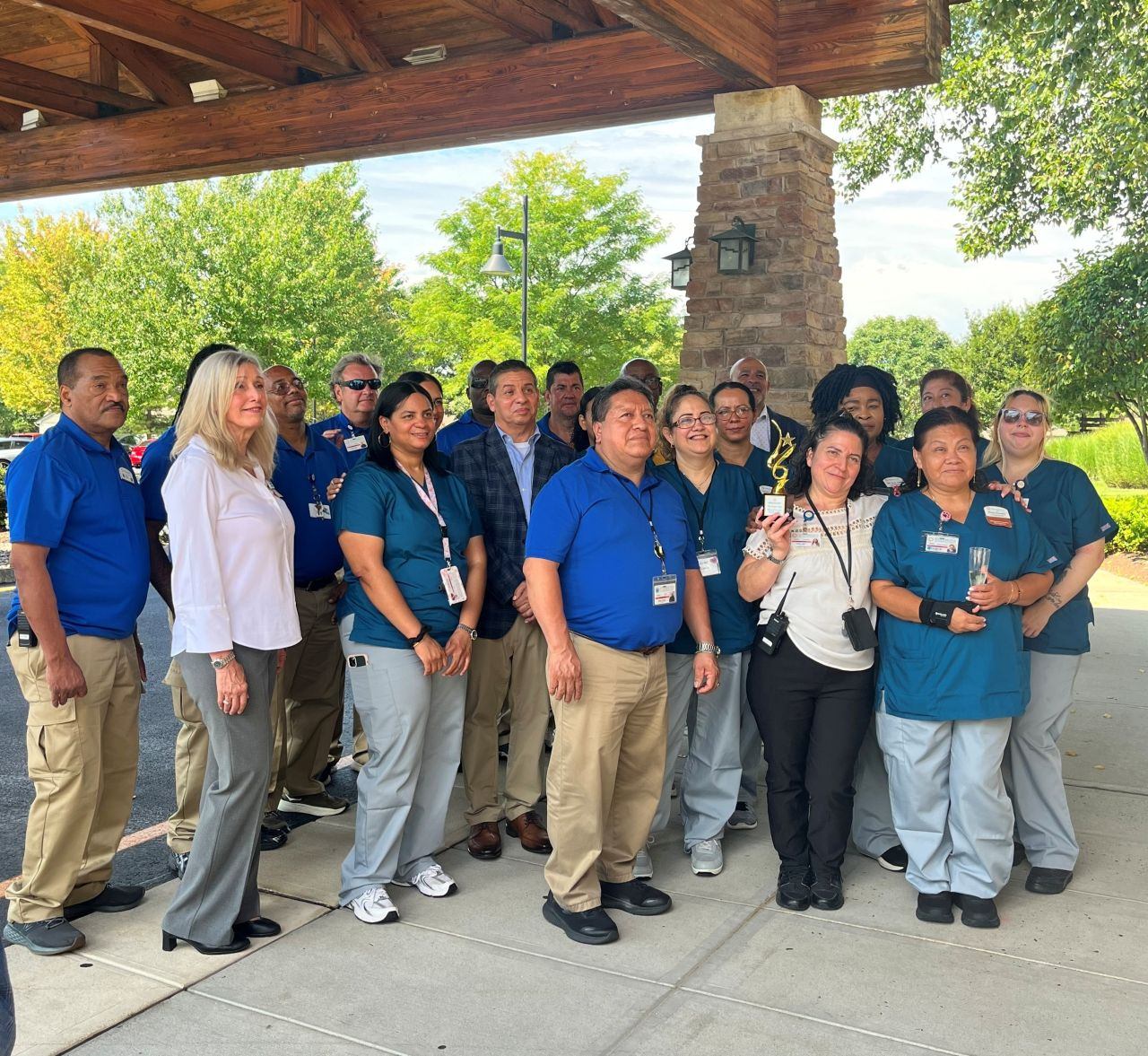 The Stonebridge at Montgomery housekeeping team smiling for a picture