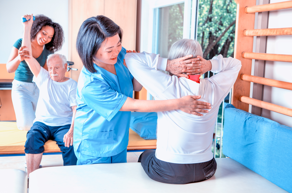 seniors getting assistance from occupational therapists