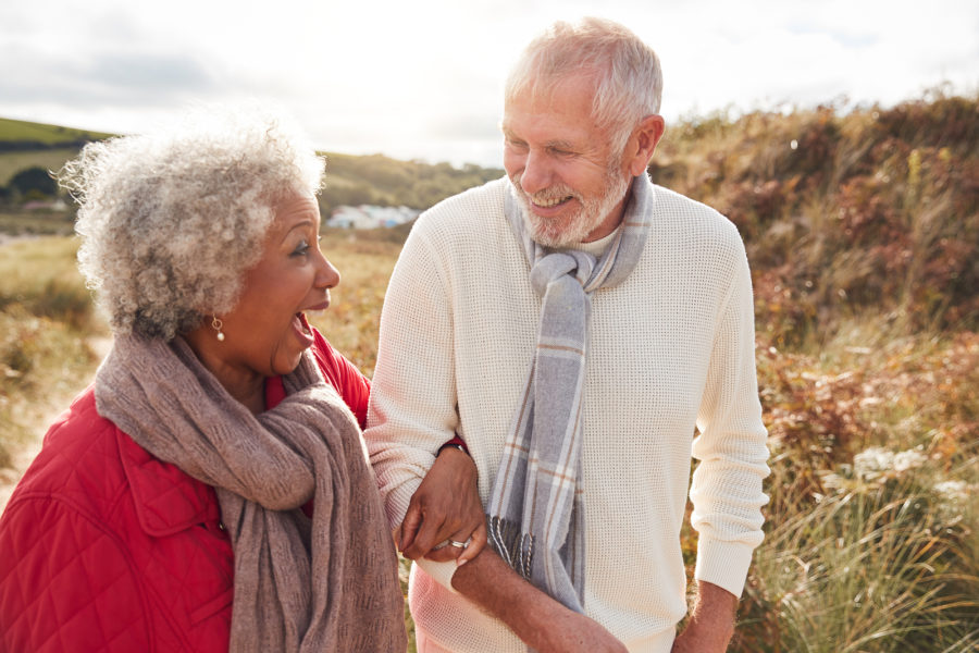 Senior couple happy to find a retirement community at Springpoint.