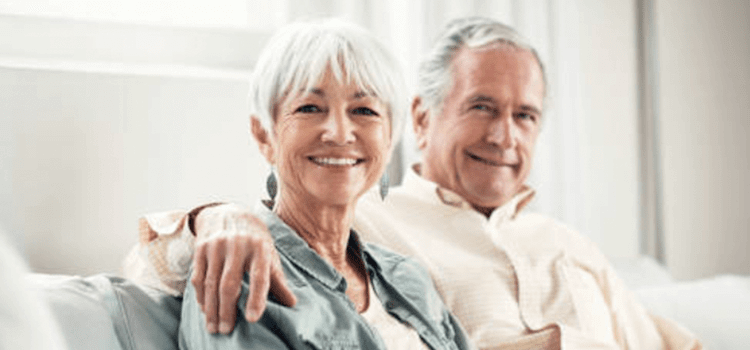 two smiling seniors