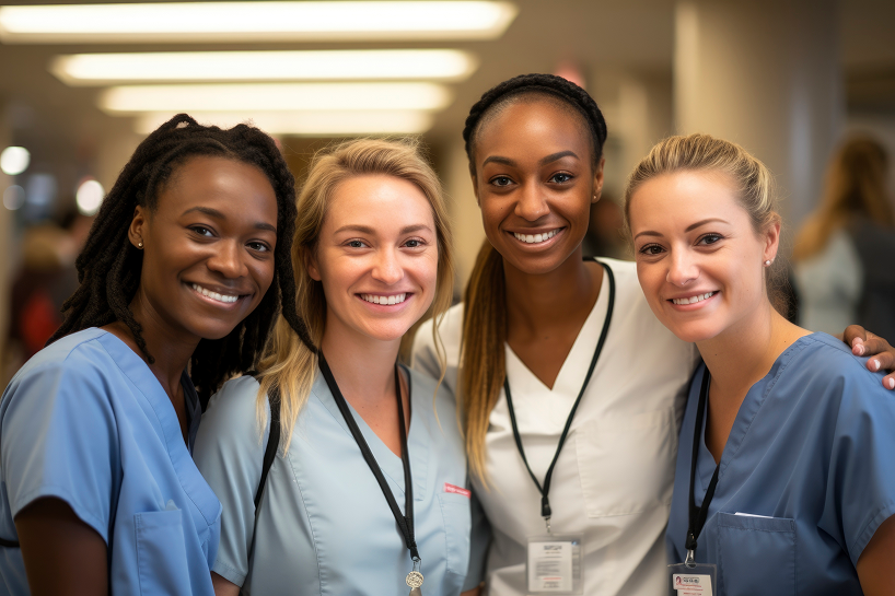 Nurses smiling