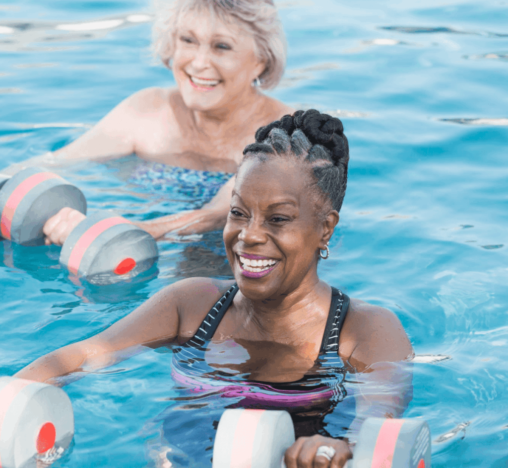 Seniors in pool-min