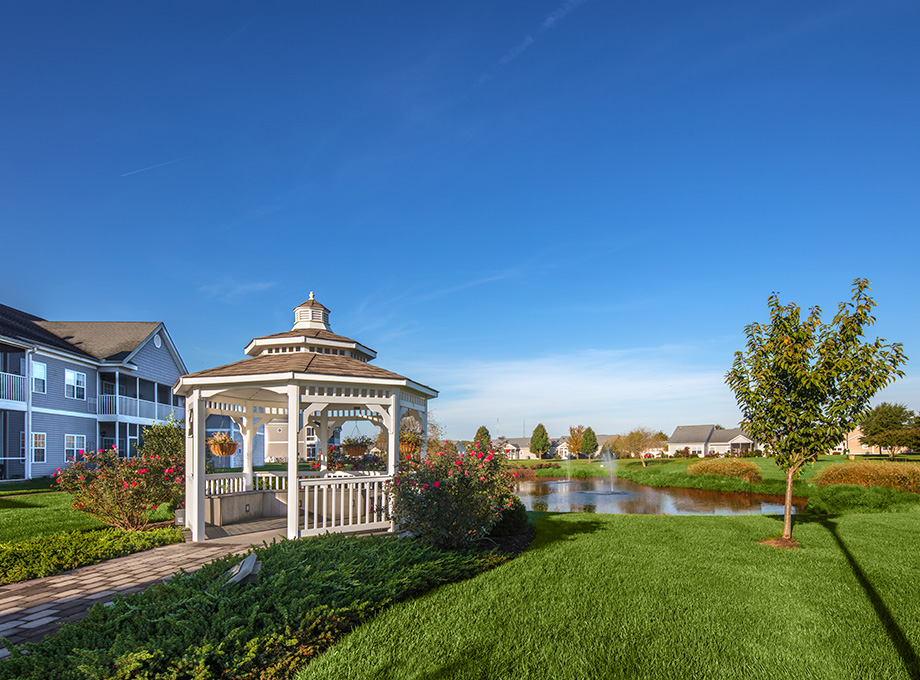 Gazebo against a blue sky