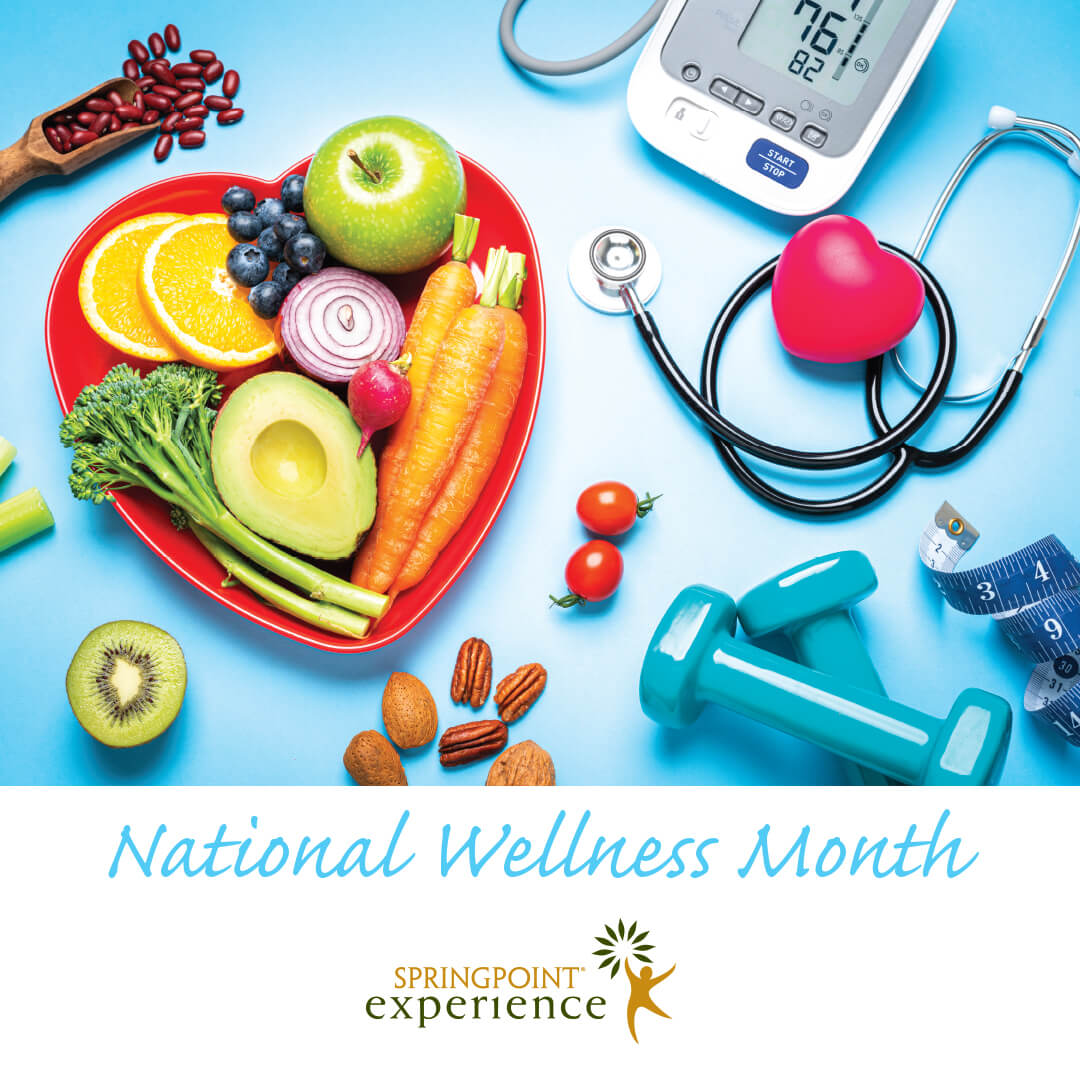 National Wellness Month sign